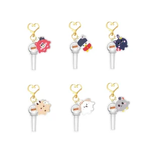 Custom Cartoon Acrylic Keychain Pendant with UV Printing Fashion Trend Irregular Shape for Promotion Gifts