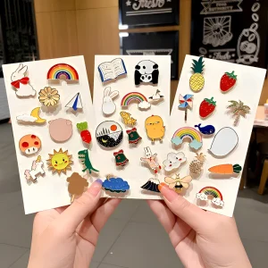 Custom Cartoon Enamel Lapel Pins Metal Badge Personalized OEM Brooch Custom Logo Promotional Gift Bulk Decorative Pins