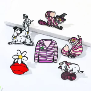 Custom Cartoon Fashion Brooches Pastel Enamel Pins in Different Shapes Cute Metal Brooches for Women Girls Gifts