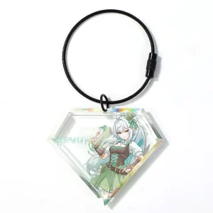 Custom Clear Acrylic Keychain Logo Cartoon Glitter Epoxy Keychain Charm Plastic Key Chain Anime Acrylic Keyring Personalized