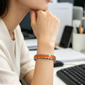 Custom Color Options Fashion Bracelets & Bangles Stainless Steel Enamel Bangle Factory Direct Women Jewelry