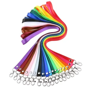 Custom Colorful Ribbon Key Chain Card Holder Lanyard Neck Strap Badge Neck Rope Colored Lanyard for Personalization