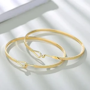 Custom Copper Gold Plated Punk Fashion Fine Jewelry Bracelets Bangles Unisex Gift