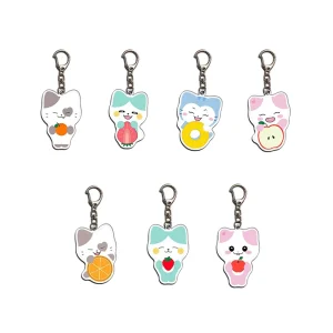 Custom Creative Summer Flash Cartoon Image Acrylic Key Chain Bag Pendant Idol Cartoon Perimeter UV Printed Brand Fashion