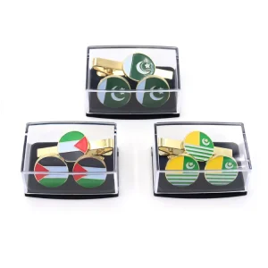 Custom Cuff Links Tie Clips Set Fashion Designer Luxury Shirt Button Men Cufflinks with Box