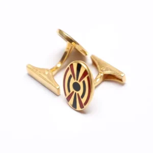 Custom Cufflinks Factory Custom Round Colorful Spiral Pattern Cufflinks Enamel for Mens Business Suit Fashion Gift