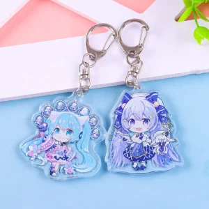 Custom Cute Cartoon Acrylic Plastic Keychain Eco-Friendly Lightweight Waterproof Fireproof 3D Printed Digital Photo Anime Charms