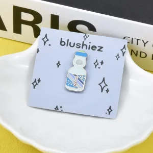 Custom Cute Cartoon Enamel Lapel Pin Bottle Skate Character Floral Tooth Girl Metal Brooch Badge for Backpack Hat Gift