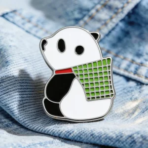 Custom Cute Cartoon Panda Kawaii Animal Anime Funny Unique Fashion Jewelry Accessory for Kids Friends Brooch Pin