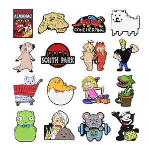 Custom Cute Enamel Pin Kawaii Cartoon Lapel Badge Creative Metal Brooch Pin Decorative Gift for Clothing Backpack Accessories