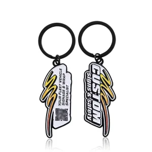 Custom Double sided Graphic Metal Charm Text & QR Code Printable on Back Accessory for Fleet Industry Souvenir