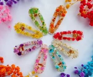 Custom Dried Flower Hairpin Colorful Babysbreath Hair Clips Hair Accessories Gift for Her