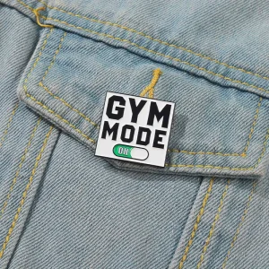 Custom Dumbbell Keep Love Sports and Fitness Brooch Lapel Badge Bag Cartoon Jewelry Gift for Friends
