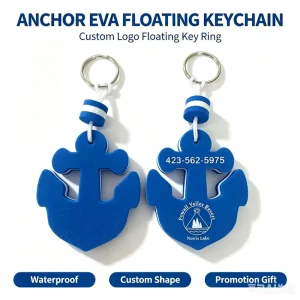 Custom Eco Friendly Buoy Floating Keychain with Printed Logo 6CM EVA Foam for Promotional Use