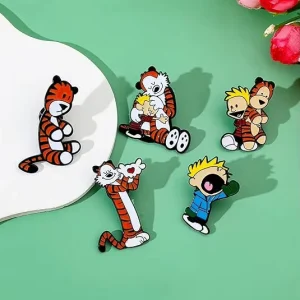 Custom Eco friendly Enamel Pins Coin Cartoon for Brooch Badge for Backpack Jackets Funny Tiger Design Promotional Gift