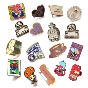 Custom Enamel Coin Cute Cartoon Badges Corporate Logo Lapel Novelty Metal Brooch Promotional Gifts Bulk