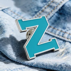 Custom Enamel Lapel Pin Hard Soft Alphabet Metal Badge Brooch Manufacturer Bulk Factory Direct for Hat Bag Clothes