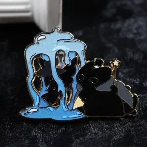 Custom Enamel Pin Metal Crafts Anime Gold Plated Gradient Pearl Hard Enamel Pin Custom Enamel Pins