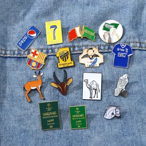 Custom Enamel Pin Personalizable National Metal Lapel Brooch Custom Text Pattern for Gift & Fashion Decoration