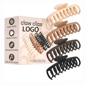 Custom Extra Large Claw Hair Clips Thick Hair Claw Clip Pack With Non Slip Matte Finish Hair Tools & Accessories Strong Grip