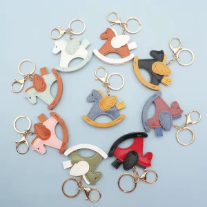 Custom Fashion Bag Charm Accessories Handbag Cute Animal Pendant Creative Keychain Leather Schoolbag Pendant Charm
