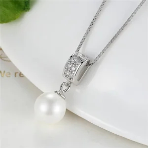 Custom Fashion Mother Choker Jewelry 925 Sterling Silver Women Zircon Link Chain Necklace Wedding