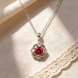 Custom Fashion Necklace in 925 Silver Pendant with Cubic Zirconia for Women’s Style