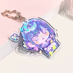 Custom Fashion Transparent Acrylic Keychain Personalized Print Pendant Charm Cartoon Decorative Keyring