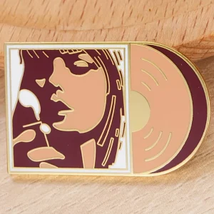 Custom Folk Album Poster Enamel Pin Music Poster Brooch Metal Badge Fashion Gift Item Personalized Brooch Pin