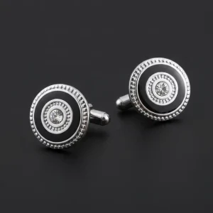 Custom Gender Neutral Enamel Zinc Alloy Cufflinks For Engagement Wedding Corporate Events Fiesta Parties & Graduation Balls