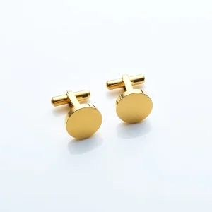 Custom Gold Plated Men’s Cufflinks Custom Logo Fashion Accessory Suit Shirt Wedding Tuxedo Trendy Jewelry Accessory