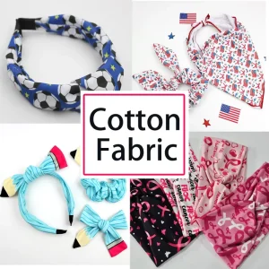 Custom Handmade Hair Bows Satin Cotton liverpool Fabric Hair Accessories for girl Bulk For Kids