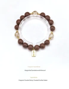 Custom Handmade He Xiang Ball Shape Trendy Beaded Bracelet Natural Herbal Scented Buddhist Prayer For Men Women