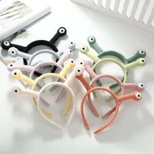 Custom Headband Hair Accessories Headwear Daily Cute Big Eyed Monster Funny Tentacle Plush Face Washing Spa Headbands for Women