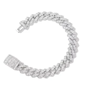 Custom Hip Hop Jewelry Fashion Gold Plated Brass CZ Zircon Diamond Iced Out Cuban Link Chain Necklace for Men Women