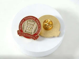 Custom Iron Brooches Metal Badges Gold Plated Rectangle Shape Magnetic Sports Fashion Lapel Pins for Halloween