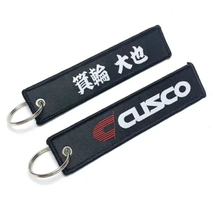 Custom Jet Tags Stainless Steel Keychains Two Side Printed Logo Fabric Flight Key Ring Key Tag for Pilots Promotional