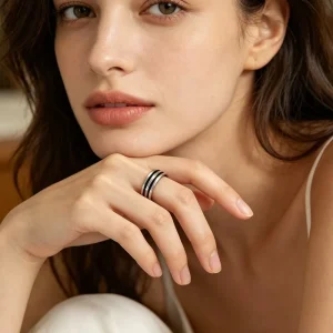 Custom Jewelry Daily Fashion Rings for Men Stainless Steel Polished Metal Rings Simple Adjustable Fine Jewelry for Male Gift