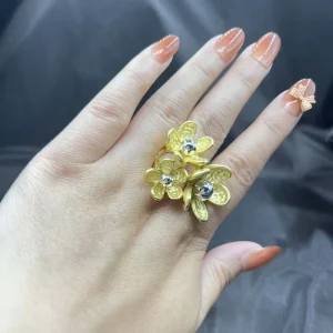 Custom Jewelry Dubai Engraved Ring Gold Plated Fashion Party Rings for Women
