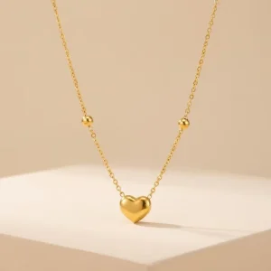 Custom Jewelry High Quality 18k Gold Plated Stainless Steel Link Chain Necklace Crystal Rhinestone Simple Fashion Necklace