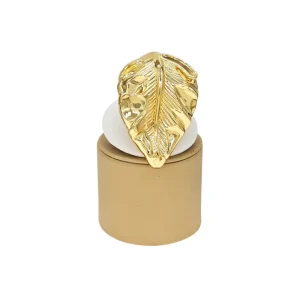 Custom Jewelry Leaves Rings High Quality Big Rings Gold Plated Jewelry for Women