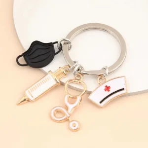 Custom Keychain Manufacturer Promotion Fashion Souvenir Nurse Keychains Custom 2D 3D Metal Luxury Funny Keychain