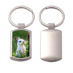 Custom Keychain Metal Blank Sublimation Keychains Zinc Alloy Key Holder for Men Women Bag Charm