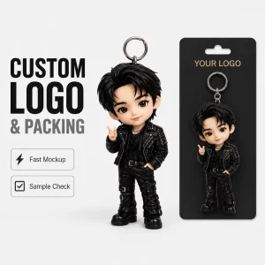 Custom Kpop Bangtan Boys Jin Personalized Figure Keychain Desktop Decor Ornament Concert Fan Collectible Key Ring Souvenir Gift