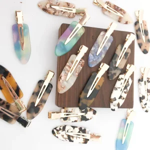 Custom LOGO 6.5cm No Crease Hair Clips Makeup Clips Colorful Women’s Claw Clips Hair Clips