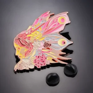 Custom Lapel Pin Factory Custom Colorful Fish Hard Enamel Lapel Pin Custom Metal Brooch for Fashion Collectible Gift