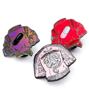 Custom Lapel Pin Factory Iridescent Colour Hoodie Enamel Badge OEM Metal Brooch for Festival Collectible Gifts