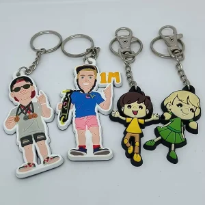 Custom Logo 2D 3D PVC Sport Game Keychains Business Promotional Soft Rubber Non-Toxic Waterproof Keyrings