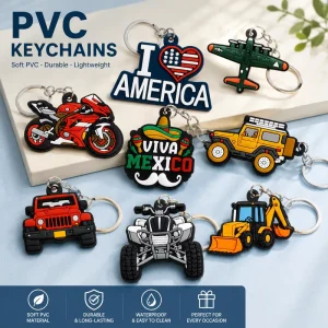 Custom Logo 2d Soft Keychain Private Label Luxury Keyring Professional Manufacturer Personalized 3d Light Pvc Key Chains