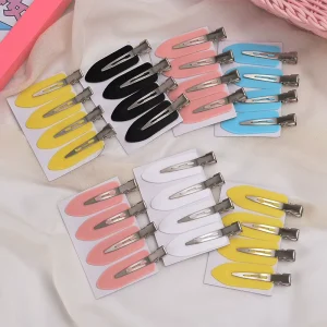Custom Logo 60mm Solid Color Plastic Hair Clips No Crease Hair Pins Makeup Hair Accessories Bulk